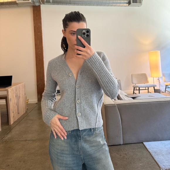 ALL SAINTS CASHMERE BUTTON UP - Picture 2 of 5